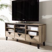 Baxton Studio Spyros Modern and Contemporary 55-inch TV Stand - TV Stand-Light Brown
