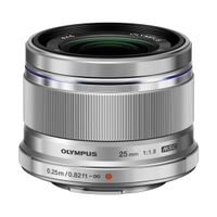 Olympus M. Zuiko Digital 25mm f/1.8 Lens - Silver - for Micro Four Thirds System