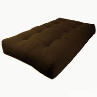 10-inch Thick Twill Futon Mattress (Twin, Full, or Queen) - Chocolate - Twin