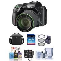 Pentax K-70 24MP Full HD DLR Camera with SMCP-DA 18-135mm f/3.5-5.6 ED AL DC WR Lens, Black - Bundle With 16GB SDHC Card, Camera Bag, 62mm Filter Kit, Cleaning Kit, Memory Wallet, Software Package