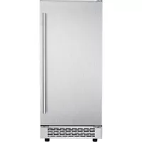 Hanover - Studio Series 15" 32-Lb. Freestanding Icemaker with Reverible Door and Touch Controls - Silver