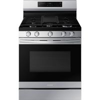 Samsung - 6.0 cu. ft. Freestanding Gas Range with WiFi  No-Preheat Air Fry&Convection - Fingerprint Resistant Stainless Steel