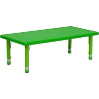 14.5-23.75-Inch Height-adjustable Plastic/ Steel Preschool Activity Table - Green