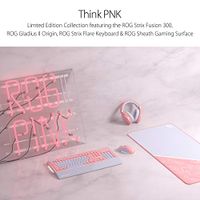 ASUS ROG Strix Flare Pnk Limited Edition Mechanical Gaming Keyboard with Cherry MX Red Switches, Aura Sync RGB Lighting, Customizable Badge, USB Pass Through and Media Controls