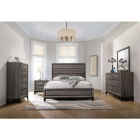 Coaster Furniture Watson Grey Oak and Black 4-piece Bedroom Set - Eastern King