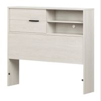 South Shore Fynn Twin Headboard with Storage - White