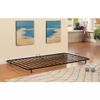 Contemporary Metal Full Kids Trundle in Black