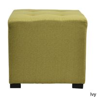 Merton 4-button Tufted Square Candice Ottoman - Ivy