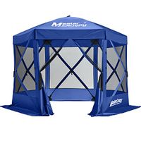 MASTERCANOPY Escape Shelter Screen House Outdoor Camping Tent for 6 Sides Canopy Shelter (120x120, Blue)