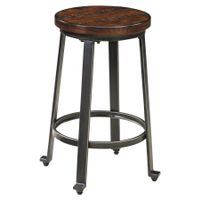 Signature Design by Ashley Challiman Stool, Rustic Brown, Set of 2