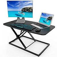Standing Desk Converter Dual Monitor Sit Stand Desk Riser Adjustable Height, Stand Up Desk for Home Office Adjustable Desk Computer Laptop Workstation 36 inch