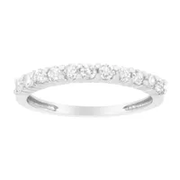 IGI Certified 10K White Gold 1/2ct TDW Diamond Band Ring (I-J, I2-I3) - Choice of size