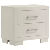 Jessica 2-drawer Nightstand White