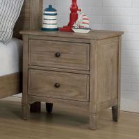 Furniture of America Lanister Rustic Grey 2-drawer Nightstand - Grey