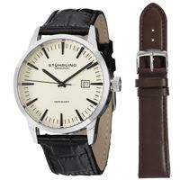 Stuhrling Original Men's Ascot 42 Watch Set Swiss Quartz Interchangeable Strap Watch - Stuhrling Original Men's Watch