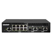 QNAP QSW-M2108R-2C Web Managed Half-Width Rackmount Switch, with Two 10GbE SFP+/RJ45 Combo Ports and Eight 2.5 Gigabit Port