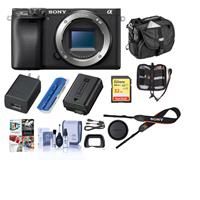 Sony Alpha a6400 Mirrorless Digital Camera Body - Bundle With Camera Case, 32GB SDHC U3 Card, Cleaning Kit, Card Reader, Memory Wallet, PC Software Package