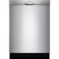 Bosch - 300 Series 24" Scoop Handle Dishwasher with Stainless Steel Tub - Stainless Steel