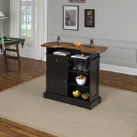 Americana Bar by Home Styles - Rubbed black and oak
