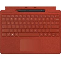 Microsoft - Surface Pro Signature Keyboard for Pro X, Pro 8 and Pro 9 with Surface Slim Pen 2 - Poppy Red Alcantara Material