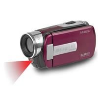 Minolta MN80NV 1080p Full HD 3" Touchscreen Camcorder with Nightvision, Maroon/Plum