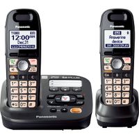 Panasonic - KX-TG6592T DECT 6.0 Plus Expandable Cordless Phone with Digital Answering System - Black