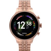 Fossil Gen 6 Smartwatch 42mm Rose Gold-Tone Stainless Steel - Rose Gold