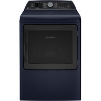 GE Profile - 7.3 cu. ft. Smart Electric Dryer with Fabric Refresh, Steam, and Washer Link - Sapphire Blue