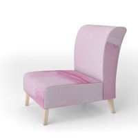 Designart "Pink Abstract Watercolor" Upholstered Shabby Chic Accent Chair - Arm Chair - Slipper Chair