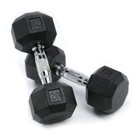 SPRI Deluxe Rubber Dumbbells (Sold as set of 2) (20-Pound)