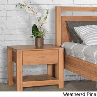 Grain Wood Furniture Loft Solid Wood 1-drawer Nightstand - Weathered Pine