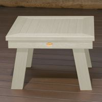 Highwood Eco-friendly Marine-grade Synthetic Wood Adirondack Side Table - Antique White