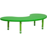 14.5-23.75-Inch Height-adjustable Plastic Preschool Table - Green