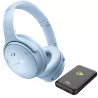 Bose QuietComfort Wireless Noise Cancelling Over-Ear Headphones, Moonstone Blue With Power Bank