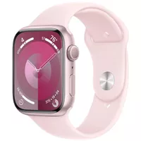 Apple Watch Series 9 GPS Aluminum Case, - Light Pink Sport Band - Pink Case - Small/Medium