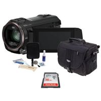 Panasonic HC-V770 Full HD Camcorder, 20x Optical - Bundle with 32GB SDHC Card, Video Case, Cleaning Kit, 49mm UV Filter, Cleaner, Card Reader,
