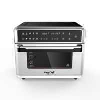 MegaChef 10 in 1 Electronic Multifunction 360 Degree Hot Air Technology Countertop Oven in White - 25 Liter - White - 25 Liter