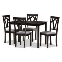 Copper Grove Cyril Contemporary Fabric Finished 5-Piece Dining Set - Grey