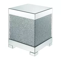 ACME Mallika End Table, Faux Round Crystals