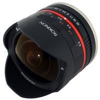 Rokinon 8mm f/2.8 UMC Fisheye II Manual Focus Lens for Fuji X Mount Digital Cameras, Black