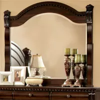 Transitional Mirror in Cherry
