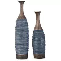 Antique Gray/Brown Blayze Vase Set (2/CN)