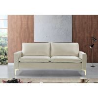 Shumpert 76.8'' Velvet Square Arm Sofa - Cream