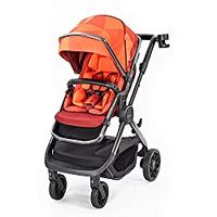 Diono Quantum2 3-in-1 Multi-Mode Stroller for Baby, Infant, Toddler Stroller, Car Seat Compatible, Adaptors Included, Compact Fold, XL Storage Basket, Orange Facet