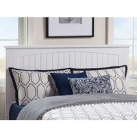 Nantucket Solid Wood Panel Headboard with Attachable USB Charger - White - King