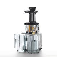 Empava Masticating Slow Juicer 150W Cold Press Juicer Machine Reverse Function High Juice Yield Juicer Extractor for Whole Fruits Vegetables Silver