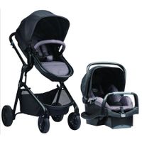Evenflo Pivot Modular Travel System w/Safemax Infant Car Seat, Casual Gray