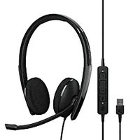 EPOS | Sennheiser Adapt 160 USB II (1000915) - Wired, Double-Sided, UC Optimized Headset with USB Connectivity - Superior Stereo Sound - Enhanced Comfort - Call Control - Black