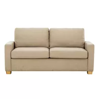 Reign Beige 73 in. Convertible Full Sleeper Sofa with USB Port
