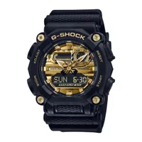G-Shock - Mens G-Shock Astro World Ana/Digi Black Resin Watch Gold Dial